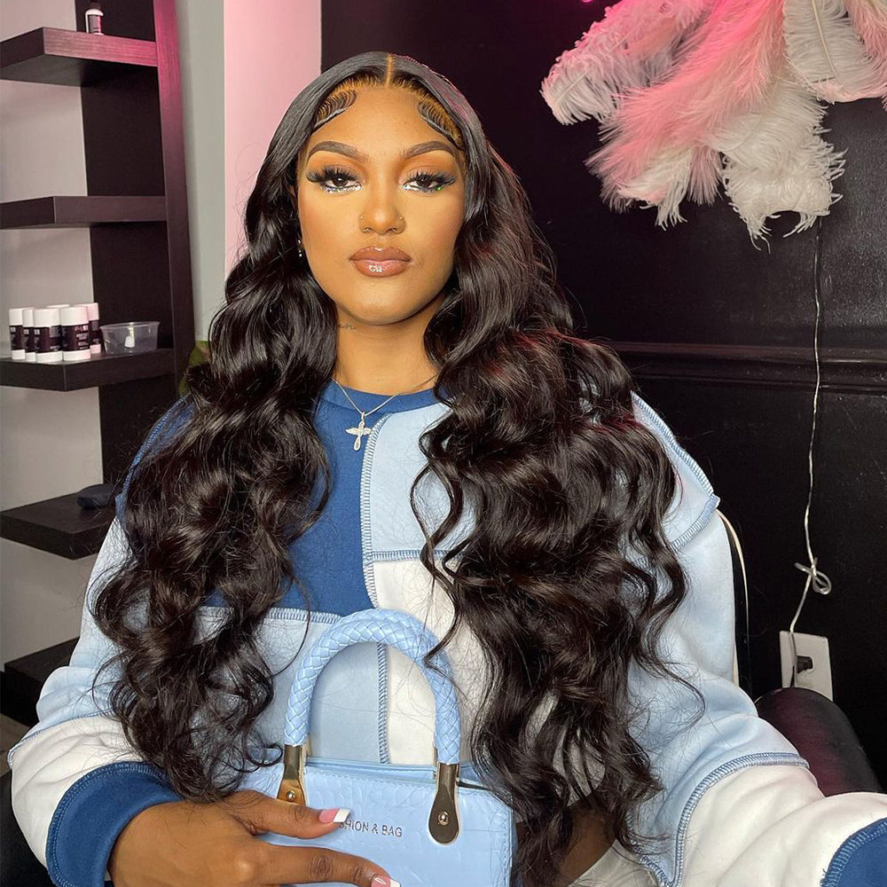 High Density Body Wave Human Hair HD Lace Front Wigs Full Look