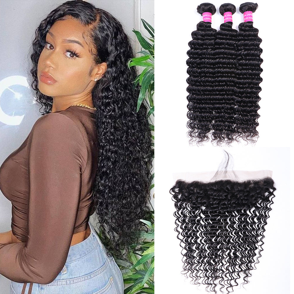 Wavy HD Looking Lace Frontal Closure Human Hair Extensions, 13*4